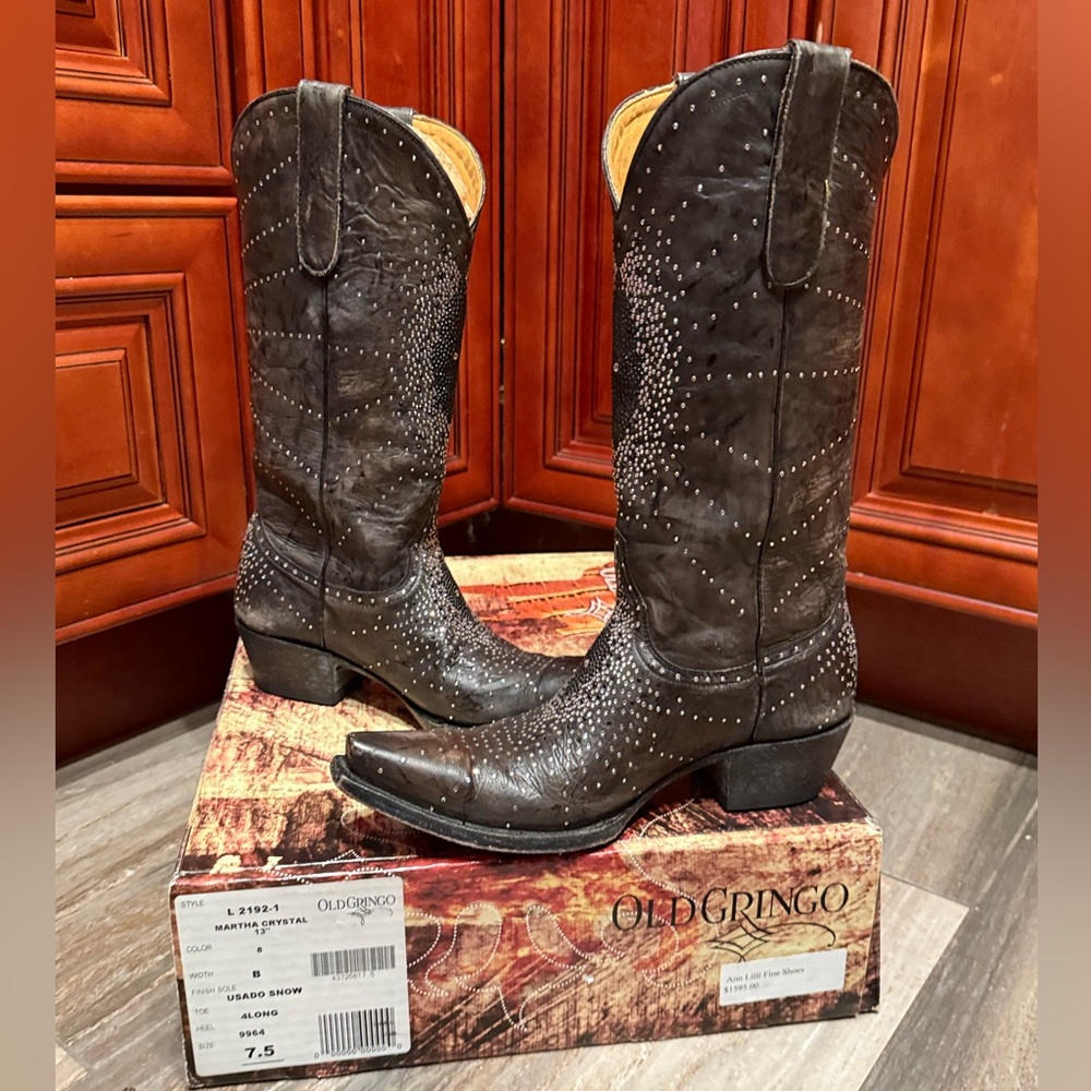 Old Gringo Martha Crystal Cowboy Boots Cowgirl Wedding Rodeo Rhinestone Rare